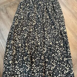 Flowy, silk, floral skirt